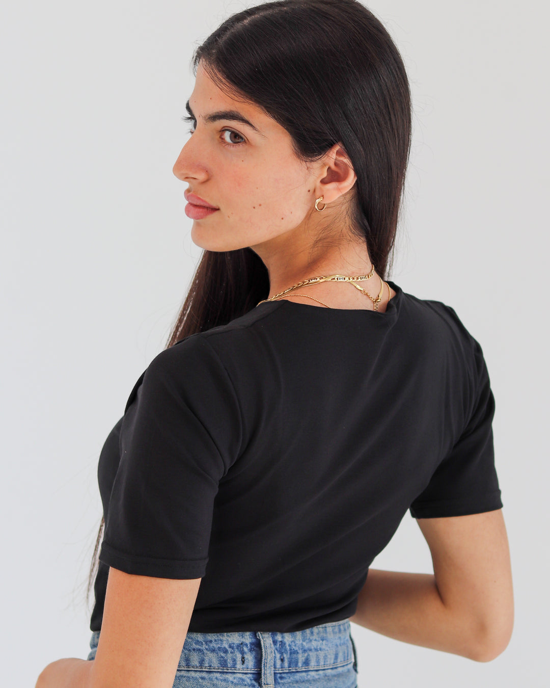 Half sleeves basic tops