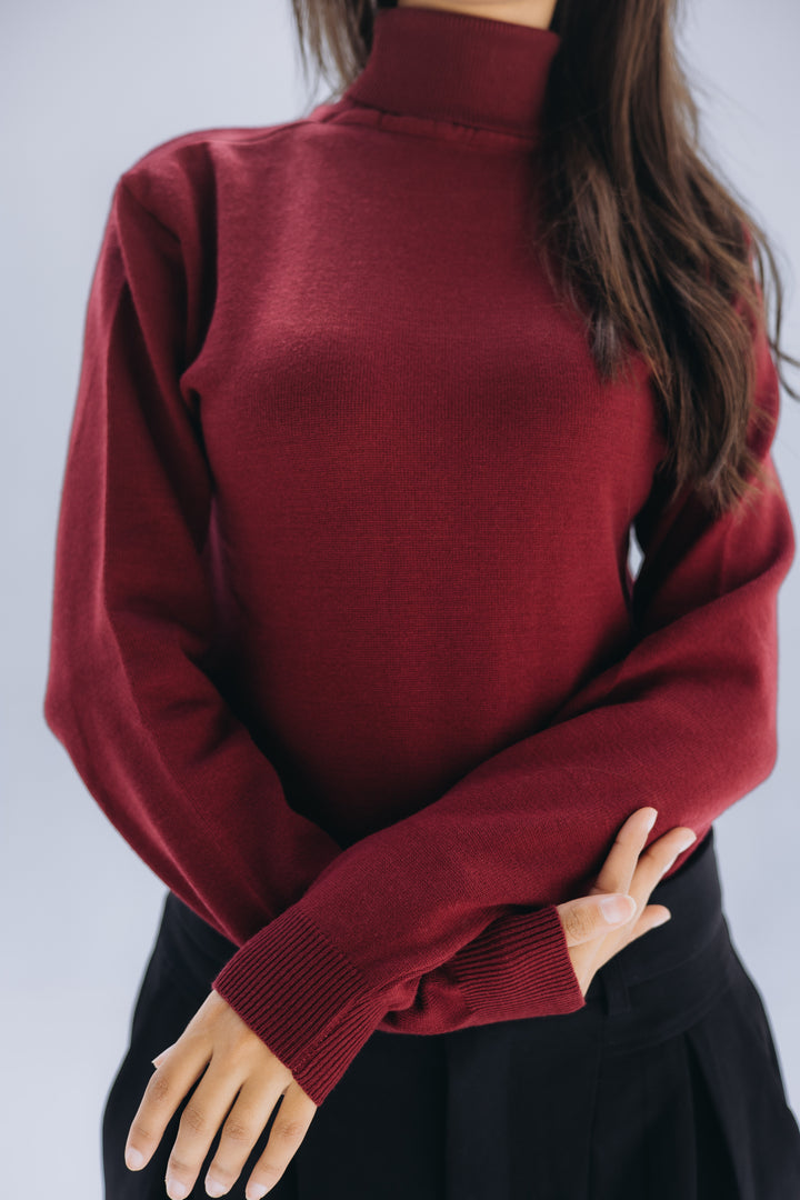 Burgundy Tala Turtleneck